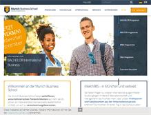 Tablet Screenshot of munich-business-school.de